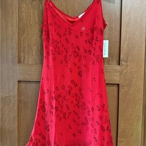 LA Hearts PACSUN Red Leopard Print Slip Dress NWT Small